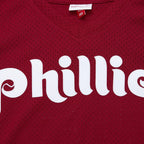 John Kruk Philadelphia Phillies Mitchell & Ness Big & Tall Cooperstown Collection Mesh Batting Practice Jersey - Burgundy