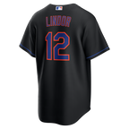 Francisco Lindor New York Mets Nike Alternate Replica Jersey - Black