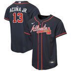 Ronald Acuña Jr. Atlanta Braves Nike Youth Road Replica Jersey - Gray