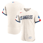 Los Angeles Dodgers Nike City Connect Authentic Sponsor Patch Jersey - Cream