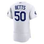 Mookie Betts Los Angeles Dodgers Nike Home Authentic Sponsor Patch Jersey - White
