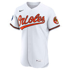 Baltimore Orioles Nike Home Sponsor Patch Authentic Jersey - White