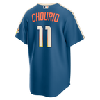 Jackson Chourio Milwaukee Brewers Nike 2026 City Connect Stadium Jersey - Mineral Blue