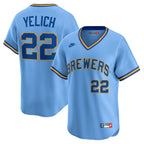 Christian Yelich Milwaukee Brewers Nike Cooperstown Collection Limited Jersey - Powder Blue