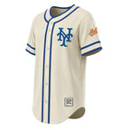 New York Mets Stitches Throwback Fashion Jersey - Natural