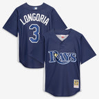 Evan Longoria Tampa Bay Rays Mitchell & Ness Authentic Batting Practice Jersey - Navy