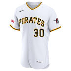 Paul Skenes Pittsburgh Pirates Nike Home Authentic Sponsor Patch Jersey - White