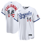Jac Caglianone Kansas City Royals Nike USA 250 Fourth of July Home Stadium Jersey - White