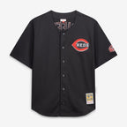 Ken Griffey Jr. Cincinnati Reds Mitchell & Ness Big & Tall Cooperstown Mesh Batting Practice Jersey - Black