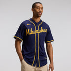 Milwaukee Brewers Nike Alternate Replica Team Jersey - Navy