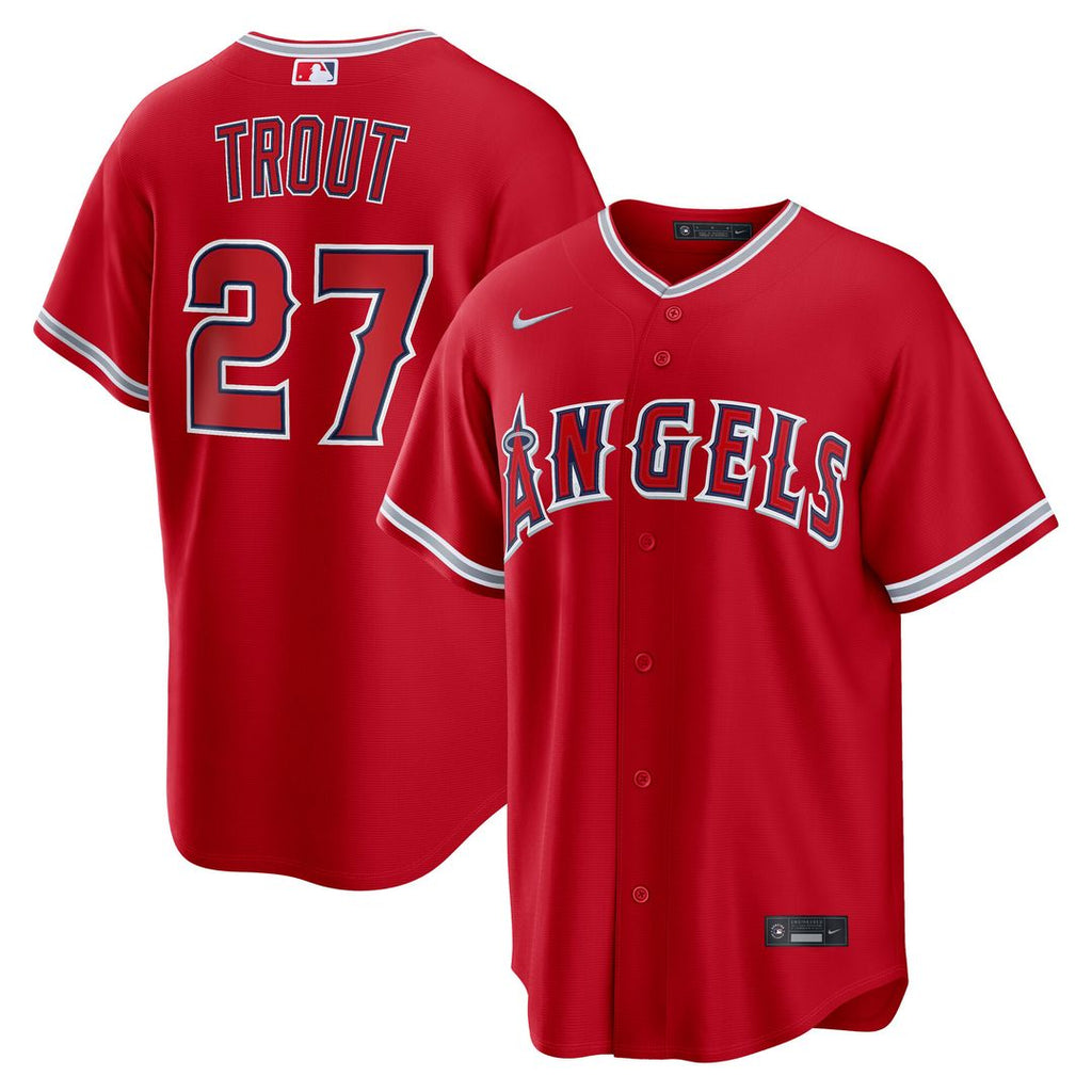 Mike Trout Los Angeles Angels Nike Road Replica Jersey - Gray