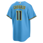 Jackson Chourio Milwaukee Brewers Nike Road Replica Jersey - Light Blue