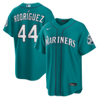 Julio Rodríguez Seattle Mariners Nike Alternate Stadium 50th Season Patch Jersey - Teal