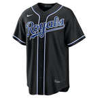 Kansas City Royals Nike Fashion Replica Black Out Jersey