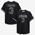 Bryce Harper Philadelphia Phillies Fanatics Big & Tall Heavyweight Mesh Jersey - Black/White