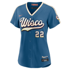Christian Yelich Milwaukee Brewers Nike Women's 2026 City Connect Stadium Jersey - Mineral Blue